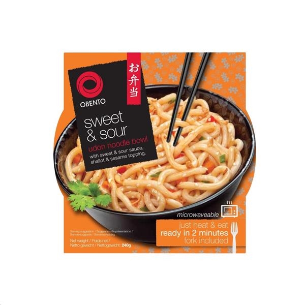 Obento Sweet & Sour Udon Noodle Bowl 240 gr x 6 st