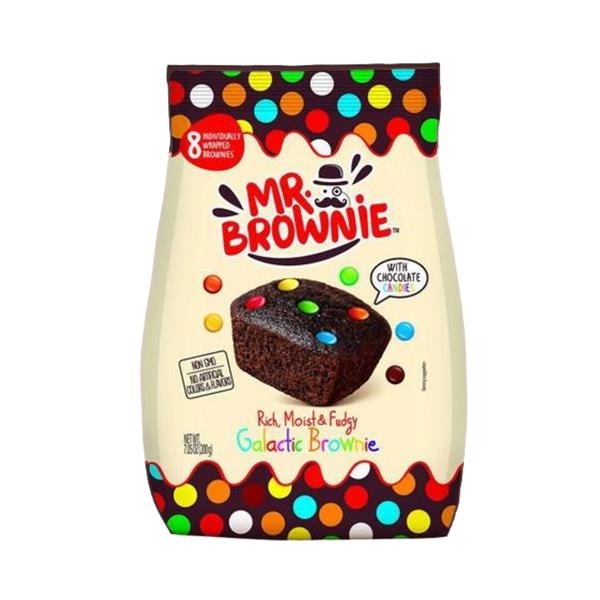 Mr Brownie - galactic brownies met chocolade snoepjes 200 gr x 12 st