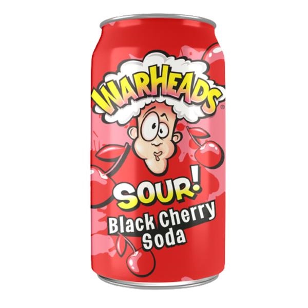 Warheads black cherry sour soda 330 ml x 12 pc