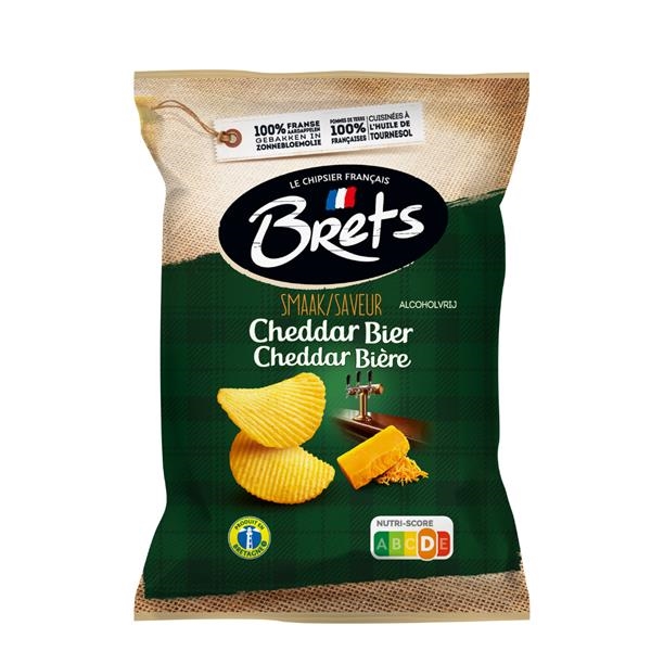 Brets chips met Cheddar en bier-smaak 125 gr x 10 st